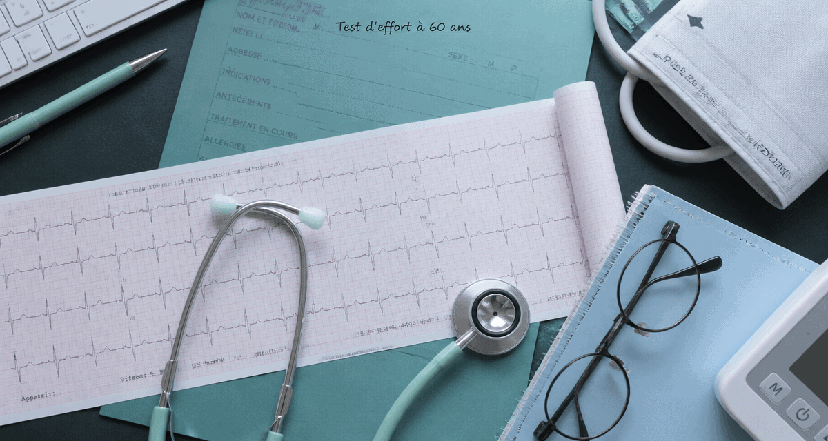 test d effort a 60 ans electrocardiogramme et stethoscope