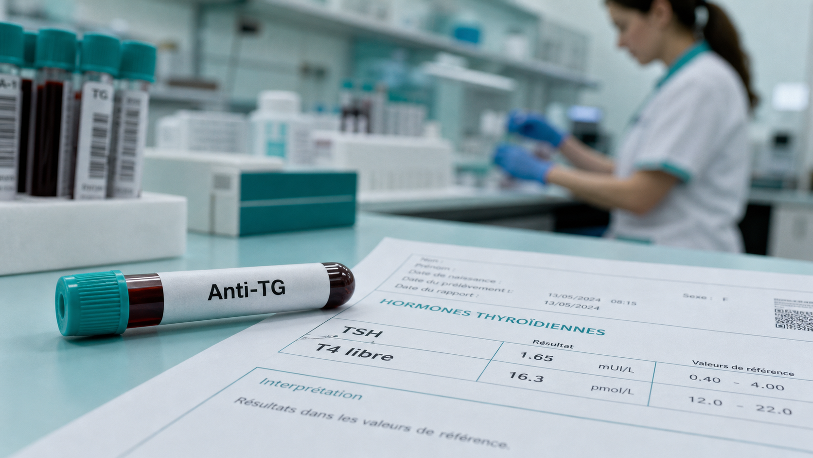 Anticorps anti thyroglobuline élevés sur bilan thyroïdien