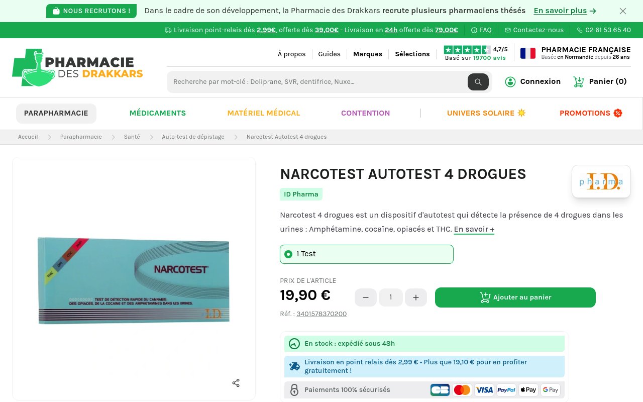 Apercu du site Pharmacie des Drakkars