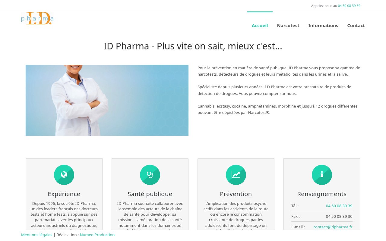 Apercu du site ID Pharma