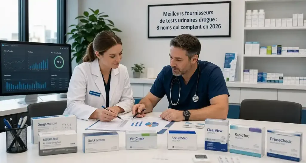 Meilleurs fournisseurs de tests urinaires drogue : 8 noms qui comptent en 2026