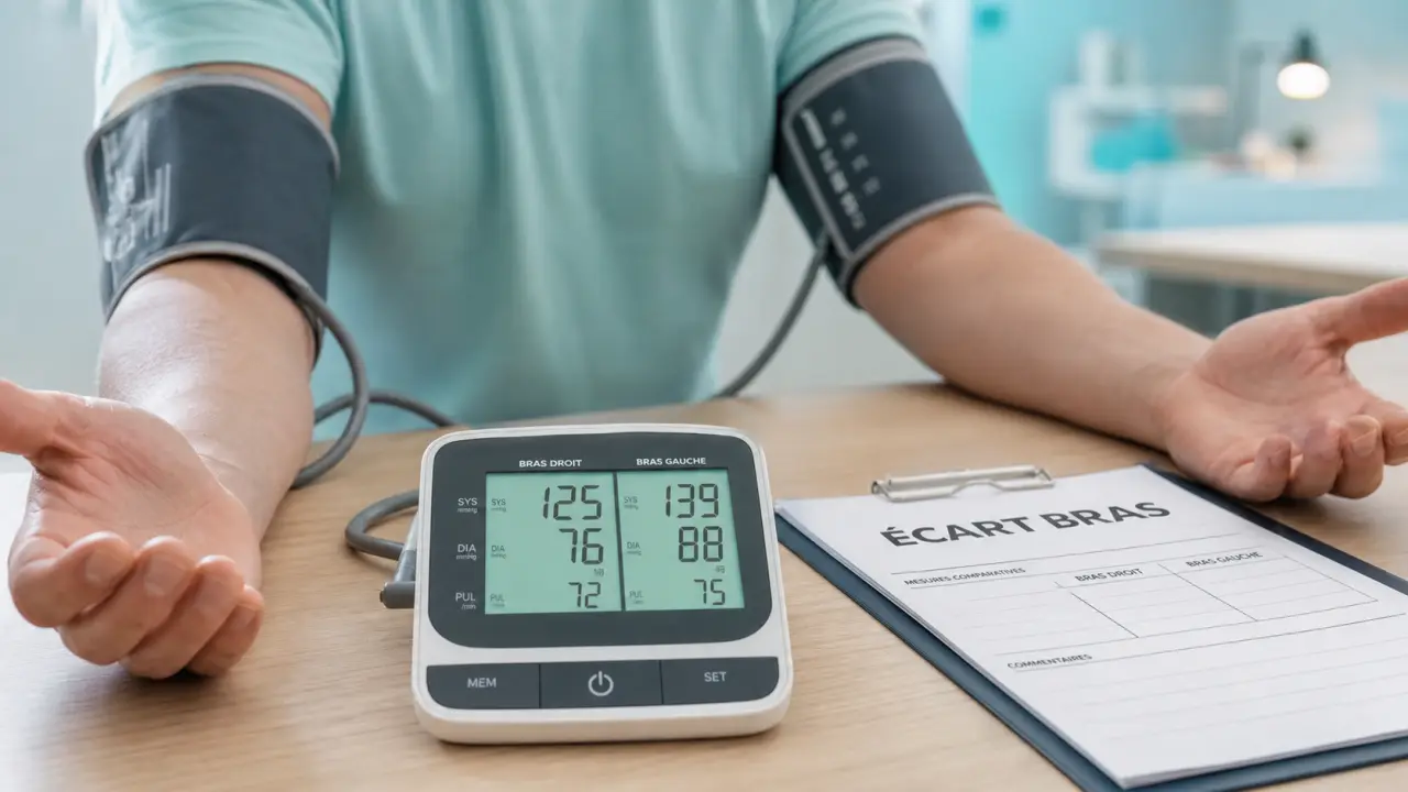 Tension inégale aux deux bras : mesurer un écart de 10 mmHg