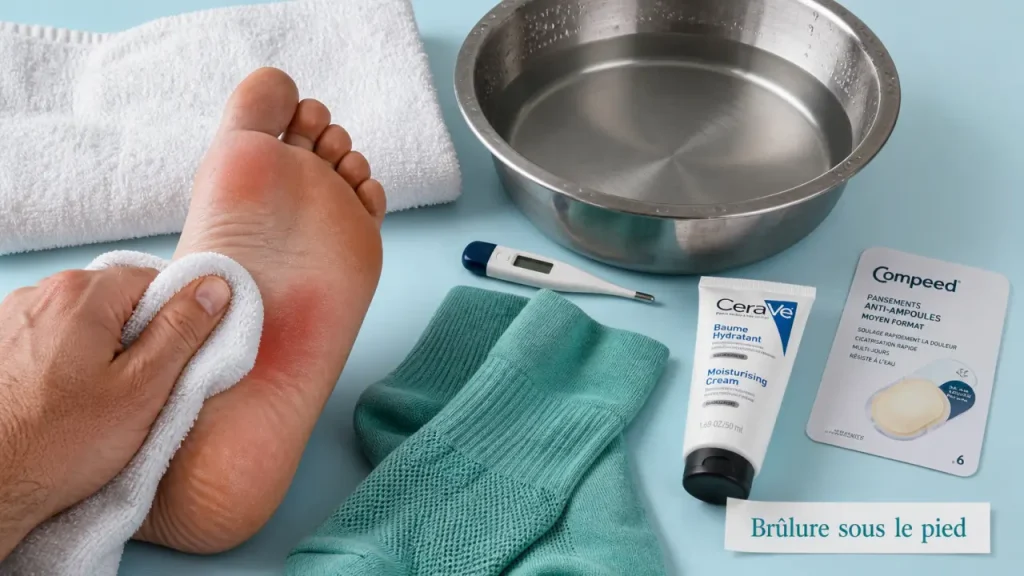 Brûlure sous les pieds : reconnaître les causes, soulager vite et éviter les récidives