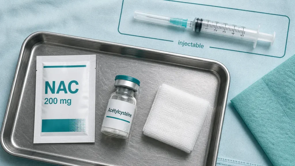N-acétylcystéine : nausées, bronchospasme et perfusion, les effets secondaires à surveiller