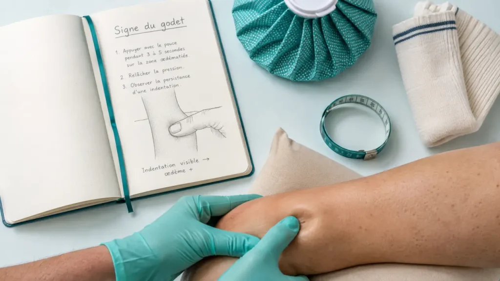 Cheville gonflée : douleur, signe du godet et signes qui imposent de consulter