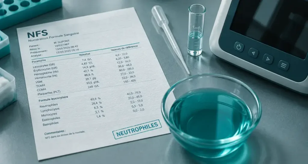 Polynucléaires neutrophiles bas : sous 500/mm³, la fièvre devient une urgence