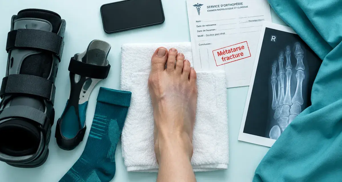 fracture metatarse : douleur, gonflement et appui difficile