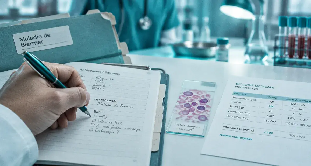 Maladie de Biermer symptômes neurologiques : carnet médical et analyses B12